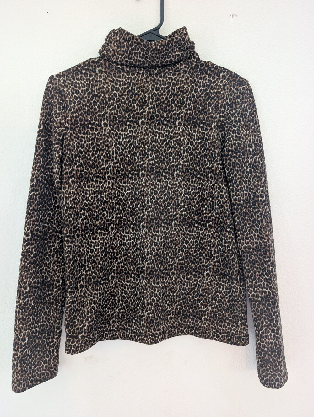 Zara Leopard Print Cowl Neck Sweater - Brown/Black